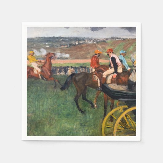 Serviette En Papier Edgar Degas - Aux courses (Devant)