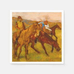 Serviette En Papier Edgar Degas avant la course