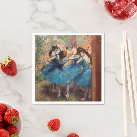 Serviette En Papier Edgar Degas - Danseurs en bleu (En situation)