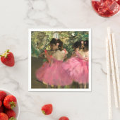 Serviette En Papier Edgar Degas - Danseurs en rose (En situation)