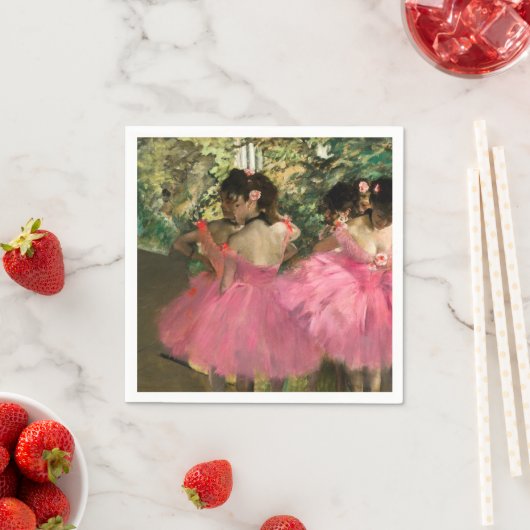 Serviette En Papier Edgar Degas - Danseurs en rose (En situation)