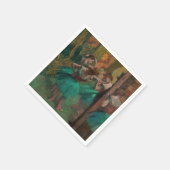 Serviette En Papier Edgar Degas - Danseurs, rose et vert (Coin)