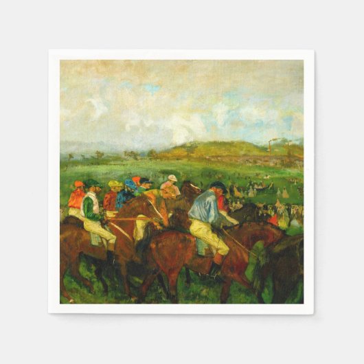 Serviette En Papier Edgar Degas Équitation (Devant)