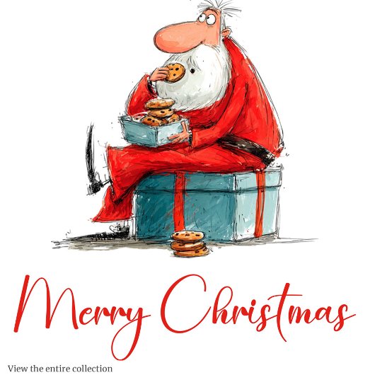 Serviette En Papier Editable Santa Claus Funny Christmas Dinner Napkin