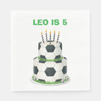 Serviette En Papier Editable Soccer Birthday Napkins – Personalized 
