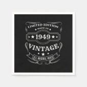 Serviette En Papier Edition Limitée Fabriquée En 1949 Cadeau D'Anniver (Devant)