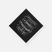 Serviette En Papier Edition Limitée Fabriquée En 1949 Cadeau D'Anniver (Coin)