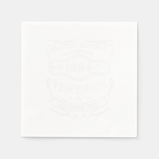 Serviette En Papier Edition Limitée Fabriquée En 1994 Cadeau Anniversa (Devant)