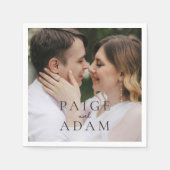 Serviette En Papier Editorial Photo Modern Wedding (Devant)