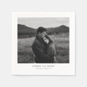 Serviette En Papier Editorial Photo Serif Black White Wedding (Devant)