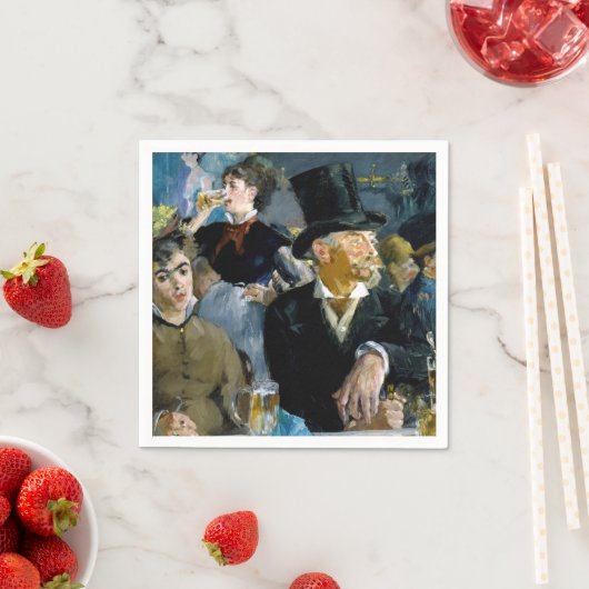 Serviette En Papier Edouard Manet - Au Café (En situation)