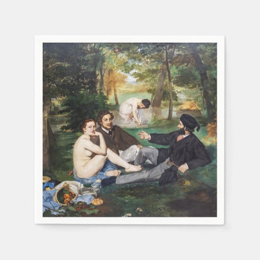 Serviette En Papier Edouard Manet - Déjeuner sur l'herbe (Devant)