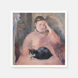 Serviette En Papier Edouard Manet - Femme au chat