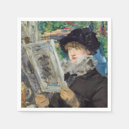 Serviette En Papier Edouard Manet - Femme lisant (Devant)