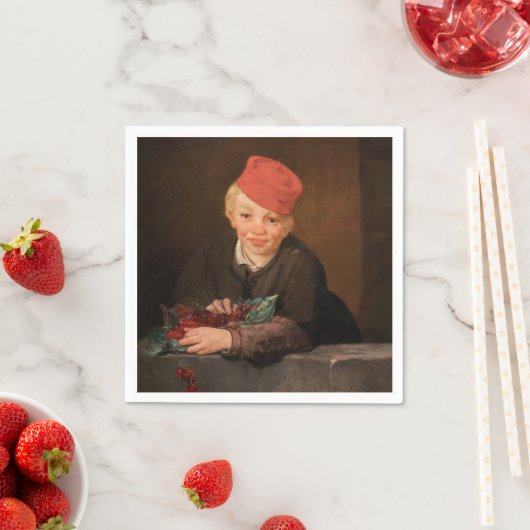 Serviette En Papier Edouard Manet - Garçon aux cerises (En situation)