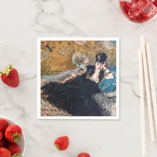 Serviette En Papier Edouard Manet - Lady avec fans (En situation)
