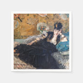 Serviette En Papier Edouard Manet - Lady avec fans (Devant)