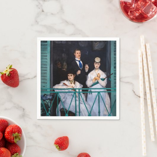 Serviette En Papier Edouard Manet - Le Balcon / The Balcony (En situation)