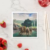Serviette En Papier Edouard Manet - Les courses à Longchamp (En situation)