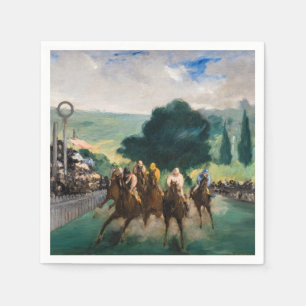 Serviette En Papier Edouard Manet - Les courses à Longchamp