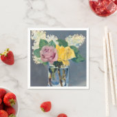 Serviette En Papier Edouard Manet - Lilas et Roses (En situation)