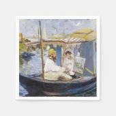 Serviette En Papier Edouard Manet - Monet dans son Studio Boat (Devant)