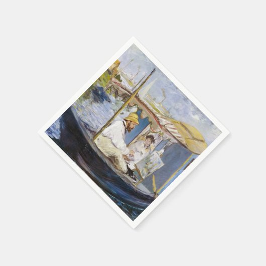 Serviette En Papier Edouard Manet - Monet dans son Studio Boat (Coin)