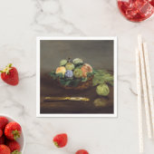 Serviette En Papier Edouard Manet - Panier de fruits (En situation)