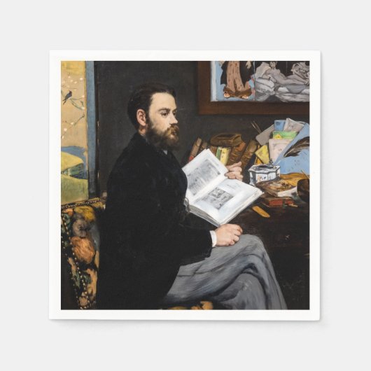 Serviette En Papier Edouard Manet - Portrait d'Emile Zola (Devant)