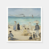 Serviette En Papier Edouard Manet - Sur la plage, Boulogne-sur-Mer (Devant)