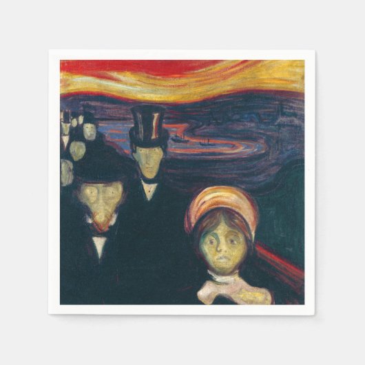 Serviette En Papier Edvard Munch - Anxiété (Devant)