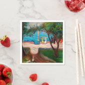 Serviette En Papier Edvard Munch - Danse sur la plage (En situation)