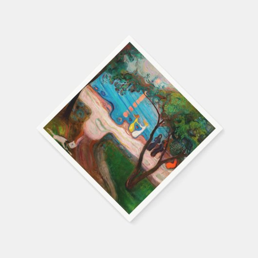 Serviette En Papier Edvard Munch - Danse sur la plage (Coin)