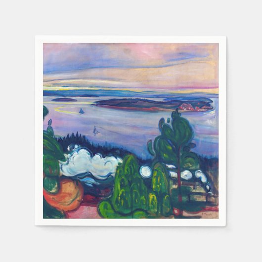 Serviette En Papier Edvard Munch - Fumée de train (Devant)