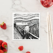 Serviette En Papier Edvard Munch - La lithographie de cri (En situation)