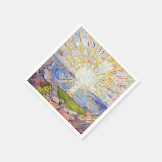 Serviette En Papier Edvard Munch - Le Soleil 1911 (Coin)
