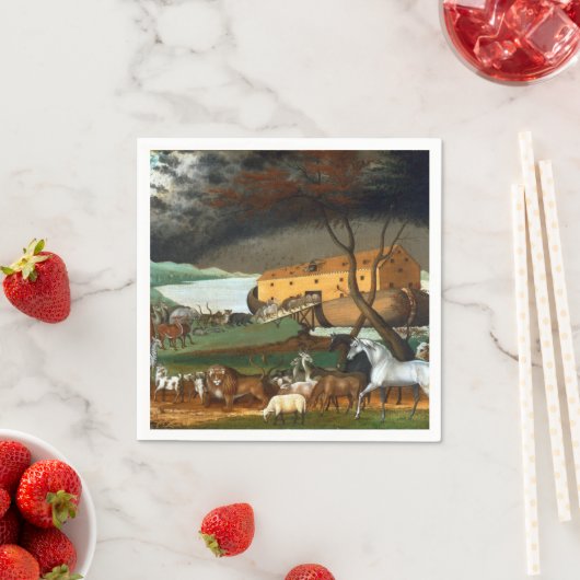 Serviette En Papier Edward Hicks Noah's Ark (En situation)
