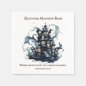 Serviette En Papier Eerie Elegance : Haunted Mansion Bash Halloween (Devant)
