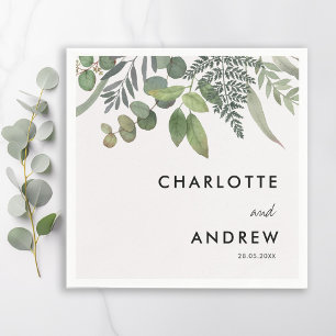 Serviette En Papier Eeucalyptus simple et élégant