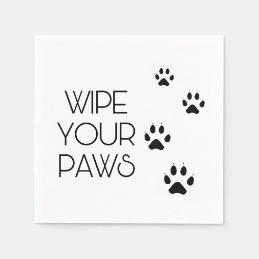 Serviette En Papier Effacer vos PAWS (Devant)