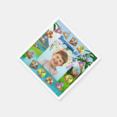 Serviette En Papier Éffrayant bébé Dino Enfants Photo fête d'anniversa (Coin)