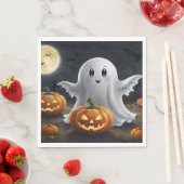 Serviette En Papier Éffrayant délice : Ghoost Halloween amusant (En situation)