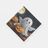 Serviette En Papier Éffrayant délice : Ghoost Halloween amusant (Coin)