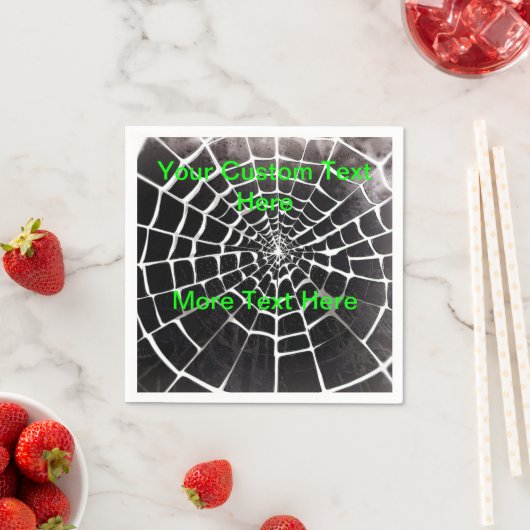 Serviette En Papier Éffrayant Déplaisant Spiderweb Motif Halloween per (En situation)