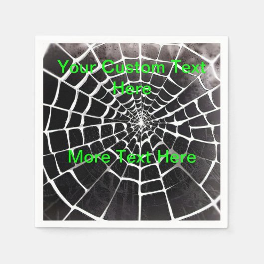 Serviette En Papier Éffrayant Déplaisant Spiderweb Motif Halloween per (Devant)