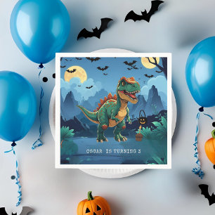Serviette En Papier Éffrayant Dinosaure Halloween Anniversaire Personn