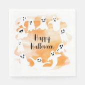 Serviette En Papier Éffrayant fantôme Halloween fête aquarelle (Devant)