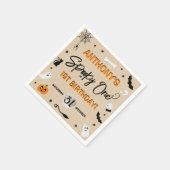 Serviette En Papier ÉFFRAYANT ! Fête du 1er anniversaire d'Halloween (Coin)