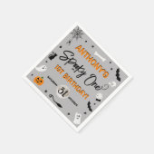 Serviette En Papier ÉFFRAYANT ! Fête du 1er anniversaire d'Halloween (Coin)