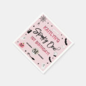 Serviette En Papier ÉFFRAYANT ! Filles Halloween 1er fête d'anniversai (Coin)